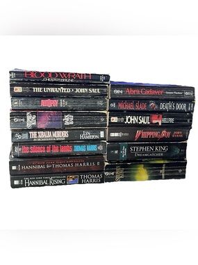 Lot Of 14 Vintage Horror Paperback Books - Spooky Gothic Thriller Out Of Print